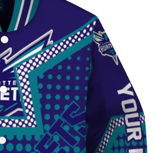 custom charlotte hornets star burst teal varsity jacket premium grade.webp
