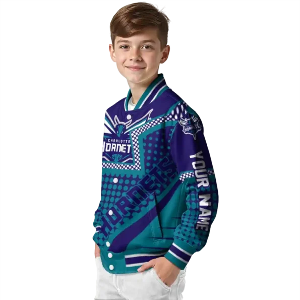 custom charlotte hornets star burst teal varsity jacket trendy.webp