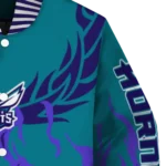 custom charlotte hornets winged blaze teal white varsity jacket best selling.webp