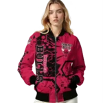 custom chicago bulls hexagon cluster red black bomber jacket best selling