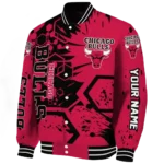 custom chicago bulls hexagon cluster red black varsity jacket best selling.webp