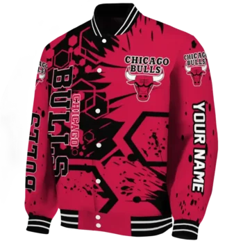 custom chicago bulls hexagon cluster red black varsity jacket best selling.webp