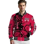 custom chicago bulls hexagon cluster red black varsity jacket best selling.webp