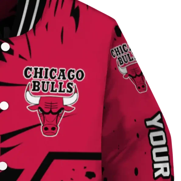 custom chicago bulls hexagon cluster red black varsity jacket premium grade.webp
