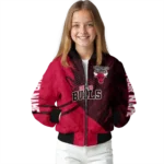 custom chicago bulls hexagon mesh red black bomber jacket best selling