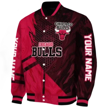 custom chicago bulls hexagon mesh red black varsity jacket best selling.webp
