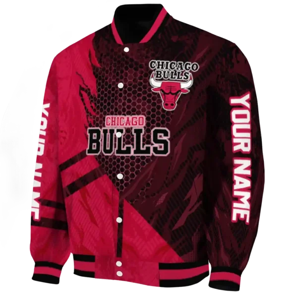 custom chicago bulls hexagon mesh red black varsity jacket best selling.webp