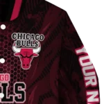 custom chicago bulls hexagon mesh red black varsity jacket best selling.webp