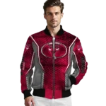 custom chicago bulls power plate red bomber jacket best selling