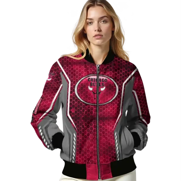 custom chicago bulls power plate red bomber jacket latest model