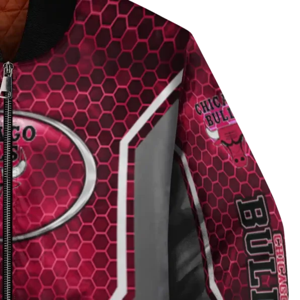 custom chicago bulls power plate red bomber jacket premium grade