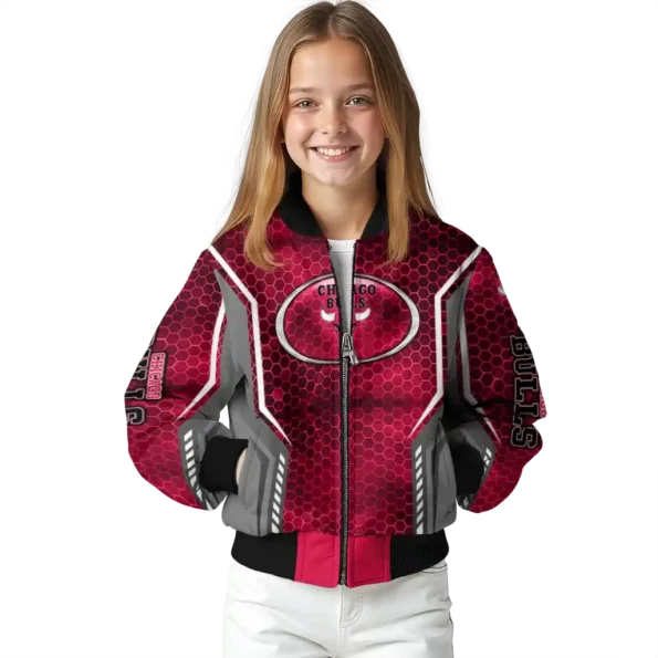 custom chicago bulls power plate red bomber jacket top rated