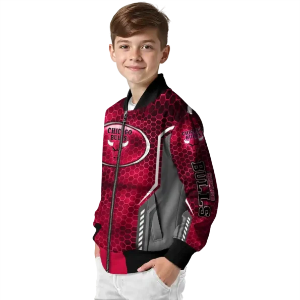 custom chicago bulls power plate red bomber jacket trendy