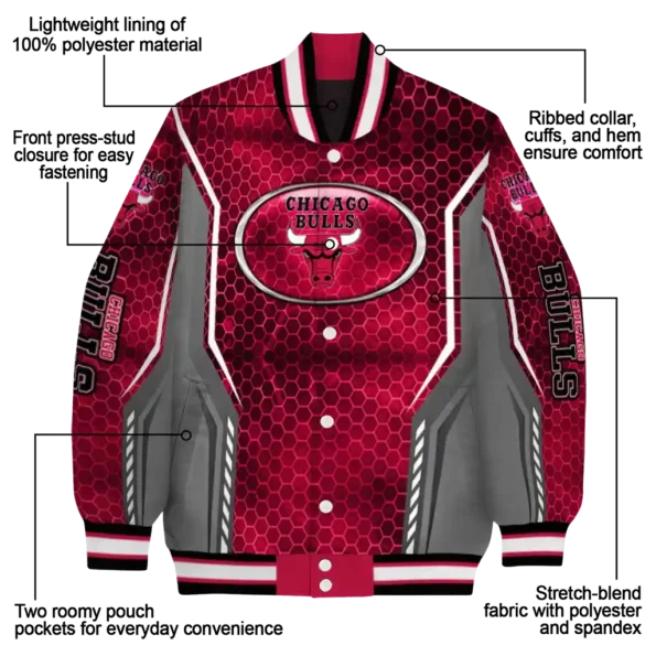 custom chicago bulls power plate red varsity jacket new arrival.webp