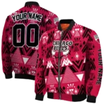 custom chicago bulls pyramid shapes red bomber jacket best selling