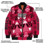 custom chicago bulls pyramid shapes red bomber jacket best selling