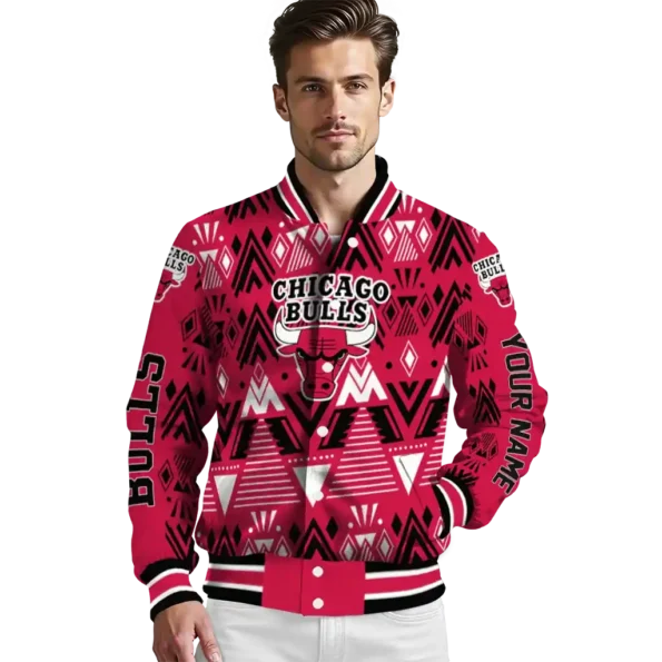 custom chicago bulls pyramid shapes red varsity jacket high quality.webp