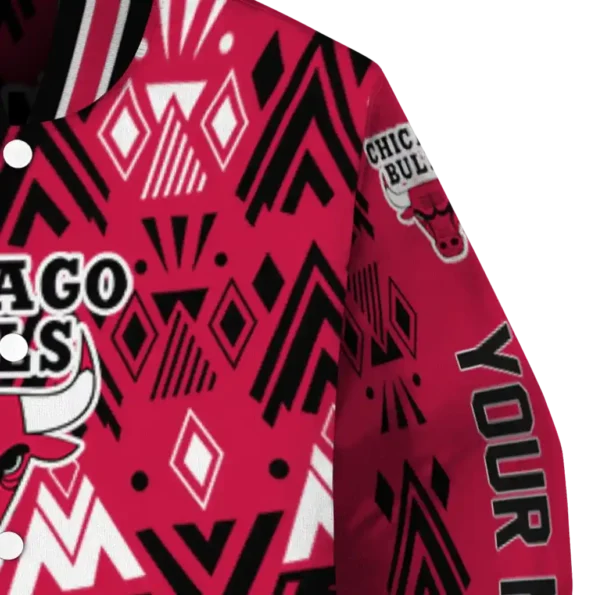 custom chicago bulls pyramid shapes red varsity jacket premium grade.webp