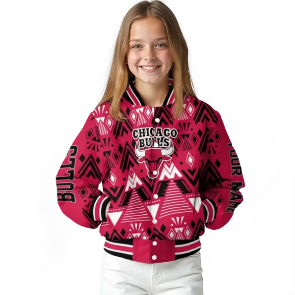 custom chicago bulls pyramid shapes red varsity jacket top rated.webp