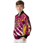 custom cleveland cavaliers chevron angles wine bomber jacket best selling