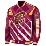 custom cleveland cavaliers chevron angles wine varsity jacket best selling.webp