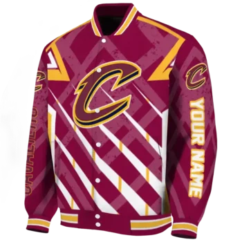 custom cleveland cavaliers chevron angles wine varsity jacket best selling.webp