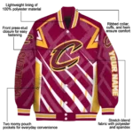 custom cleveland cavaliers chevron angles wine varsity jacket best selling.webp