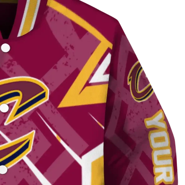 custom cleveland cavaliers chevron angles wine varsity jacket premium grade.webp