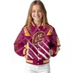 custom cleveland cavaliers chevron angles wine varsity jacket best selling.webp