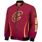 custom cleveland cavaliers chevron arrow wine bomber jacket best selling