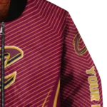 custom cleveland cavaliers chevron arrow wine bomber jacket best selling