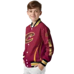 custom cleveland cavaliers chevron arrow wine varsity jacket best selling.webp