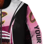 custom cleveland cavaliers mesh effect wine black bomber jacket best selling