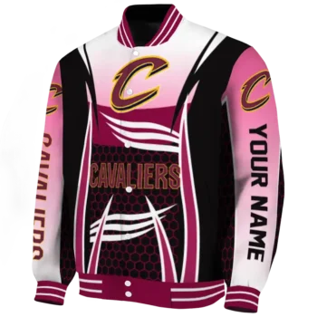custom cleveland cavaliers mesh effect wine black varsity jacket best selling.webp