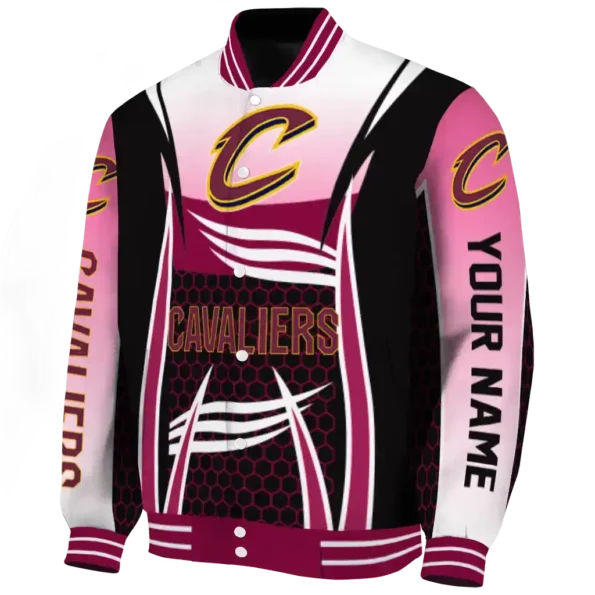 custom cleveland cavaliers mesh effect wine black varsity jacket best selling.webp