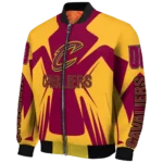 custom cleveland cavaliers spider mark wine bomber jacket best selling