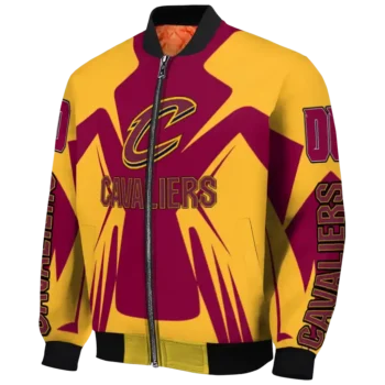 custom cleveland cavaliers spider mark wine bomber jacket best selling