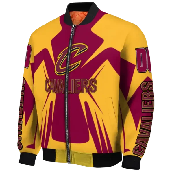 custom cleveland cavaliers spider mark wine bomber jacket best selling