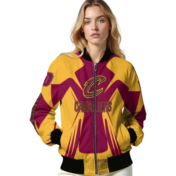 custom cleveland cavaliers spider mark wine bomber jacket latest model