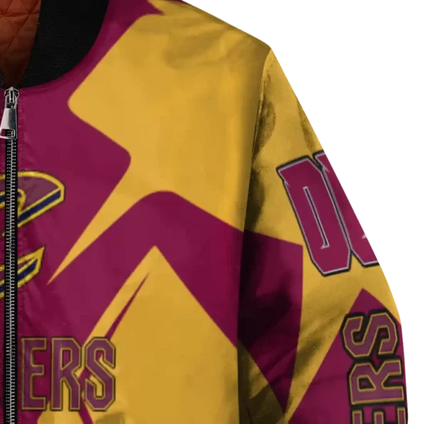 custom cleveland cavaliers spider mark wine bomber jacket premium grade