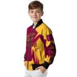 custom cleveland cavaliers spider mark wine bomber jacket best selling