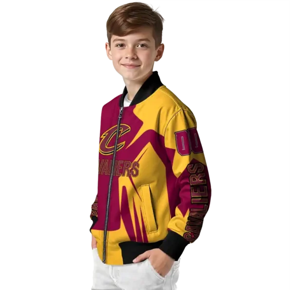 custom cleveland cavaliers spider mark wine bomber jacket trendy