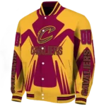 custom cleveland cavaliers spider mark wine varsity jacket best selling.webp