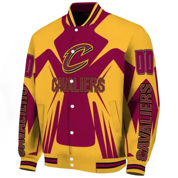 custom cleveland cavaliers spider mark wine varsity jacket best selling.webp