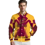 custom cleveland cavaliers spider mark wine varsity jacket best selling.webp