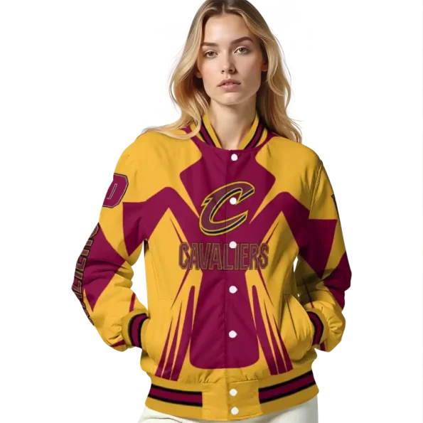 custom cleveland cavaliers spider mark wine varsity jacket latest model.webp