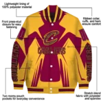 custom cleveland cavaliers spider mark wine varsity jacket best selling.webp