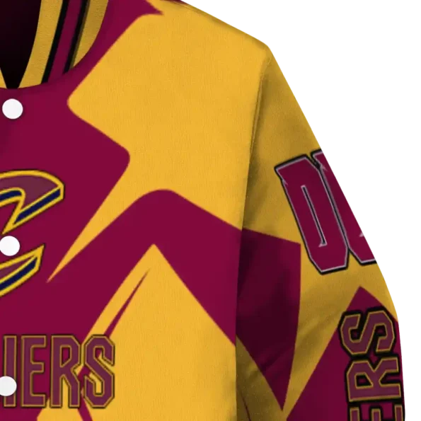 custom cleveland cavaliers spider mark wine varsity jacket premium grade.webp