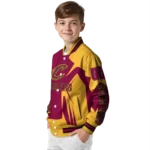 custom cleveland cavaliers spider mark wine varsity jacket best selling.webp