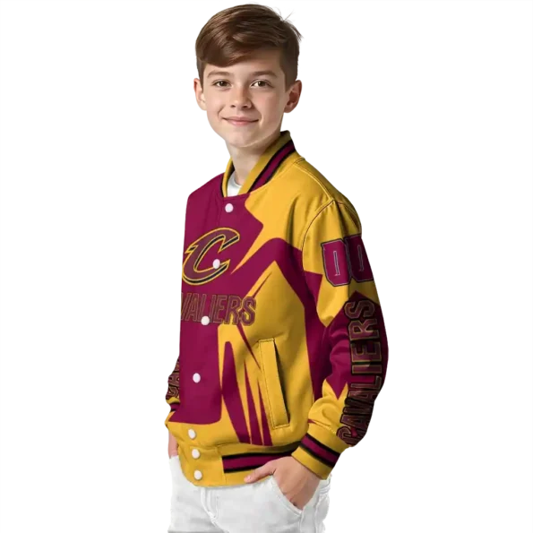 custom cleveland cavaliers spider mark wine varsity jacket trendy.webp